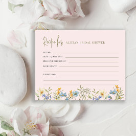 Tarjeta De Recepción Receta de baby shower floral salvaje
