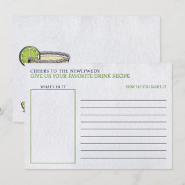 Tarjeta De Recepción Receta de bebidas con leche de novia margs & matri