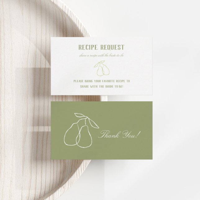 Tarjeta De Recepción Receta de boda moderna Perfect Pear (Subido por el creador)