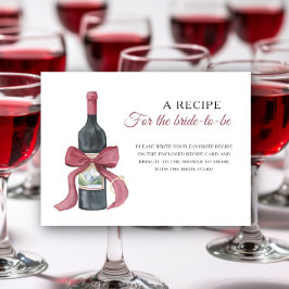Tarjeta De Recepción Receta de brindis de despedida de soltera para la 