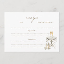 Tarjeta De Recepción Receta de brindis nupcial de champán clásico elega