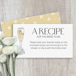 Tarjeta De Recepción Receta de Brunch and Bubbly Champagne para la novi