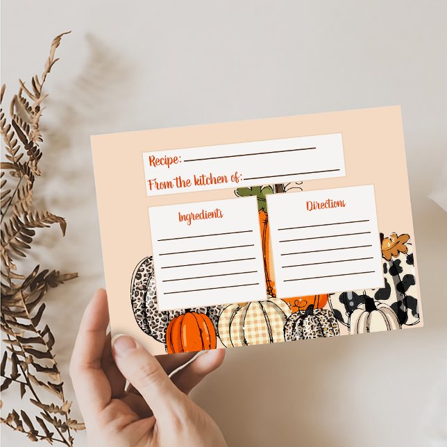 Tarjeta De Recepción Receta de calabaza de otoño (Subido por el creador)