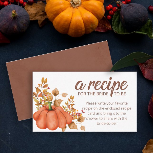Tarjeta De Recepción Receta de calabaza para la novia (Subido por el creador)