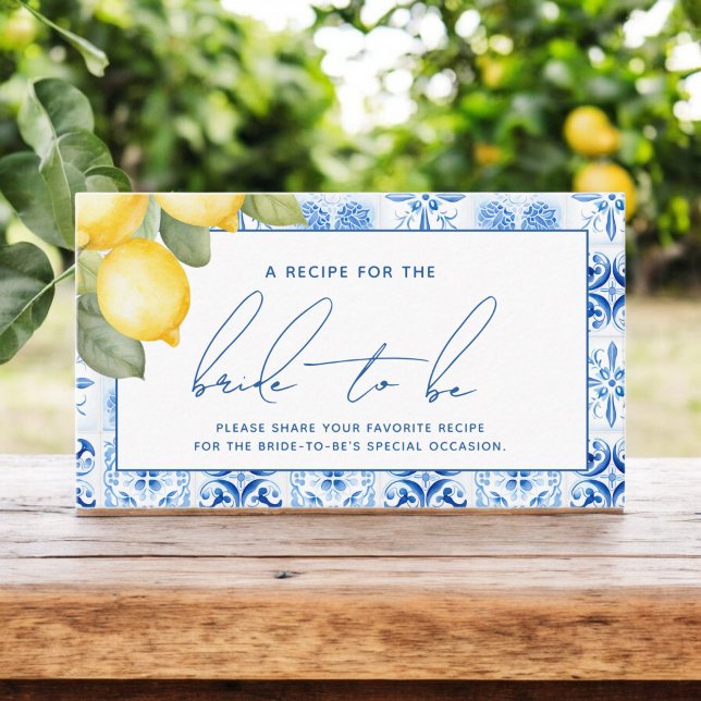 Tarjeta De Recepción Receta de cítricos de la congelación para la novia (Subido por el creador)