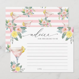 Tarjeta De Recepción Receta de cóctel brillante para la futura novia