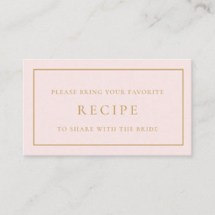 Tarjeta De Recepción Receta de Desayuno Bridal con Pétalos y Prosecco 