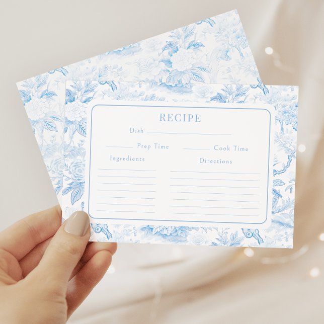 Tarjeta De Recepción Receta de desayuno de boda de porcelana azul Chino (Subido por el creador)