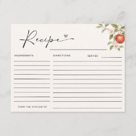 Tarjeta De Recepción Receta de Desayuno Nupcial Appley EVER AFTER