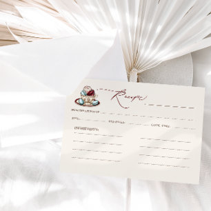 Tarjeta De Recepción Receta de Desayuno Nupcial con Té