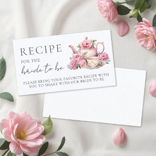 Tarjeta De Recepción Receta de Desayuno Nupcial Floral