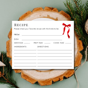 Tarjeta De Recepción Receta De Doble Lado Elegante De Vestido Rojo Duch