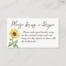 Receta de ducha de novia con girasol enamorado