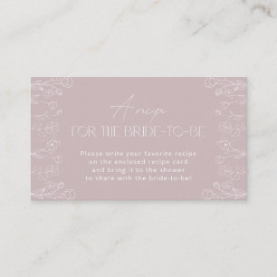 Tarjeta De Recepción Receta de ducha de novia floral moderna Boho