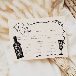 Tarjeta De Recepción Receta de ducha de novia occidental