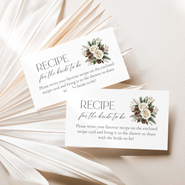 Tarjeta De Recepción Receta de ducha de novia para la novia (Subido por el creador)
