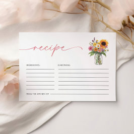 Tarjeta De Recepción Receta de ducha de novia recién hecha en el mercad