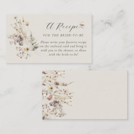 Tarjeta De Recepción Receta de ducha de novia rústica para el Boho de F