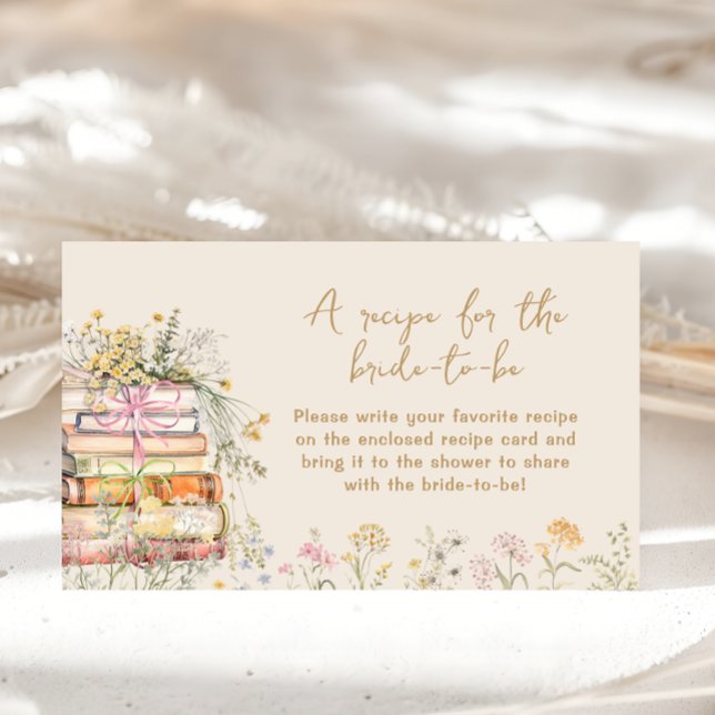 Tarjeta De Recepción Receta de ducha de novia temática para la novia (Subido por el creador)