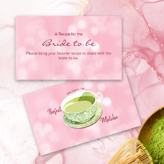 Tarjeta De Recepción Receta de ducha de novias con acuarela de color ro