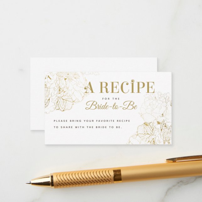 Tarjeta De Recepción Receta de ducha de novias con dibujos animados de  (Anverso/Reverso In Situ)