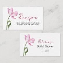 Receta de Ducha Nupcial de Tulipanes en Acuarela E