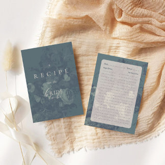 Tarjeta De Recepción Receta de Ducha Nupcial Elegante Rústica Vintage T