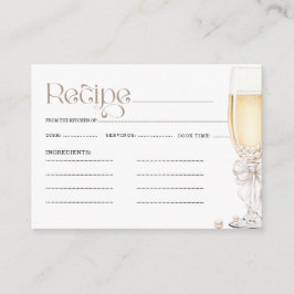 Tarjeta De Recepción Receta de ducha nupcial temática de Perlas y Prose