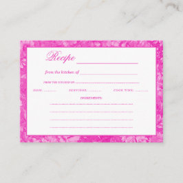 Tarjeta De Recepción Receta de duchas nupciales florales PInk