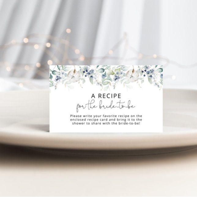 Tarjeta De Recepción Receta de eucaliptos de invierno para la novia (Subido por el creador)