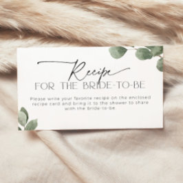 Tarjeta De Recepción Receta de Eucalyptus para la futura novia