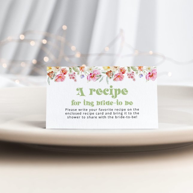 Tarjeta De Recepción Receta de flor silvestre para la novia (Subido por el creador)