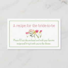 Tarjeta De Recepción Receta de flores silvestres acuáticas para la novi