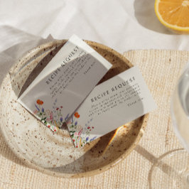 Tarjeta De Recepción Receta de flores silvestres coloridas