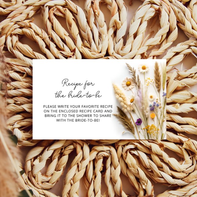 Tarjeta De Recepción Receta de flores silvestres para la novia (Subido por el creador)