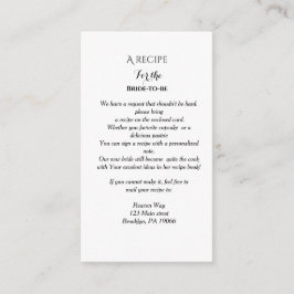 Tarjeta De Recepción Receta de flores silvestres solicitud de ducha de