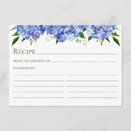 Tarjeta De Recepción Receta de Hortensias Azules