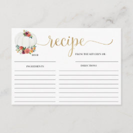 Tarjeta De Recepción Receta de la ducha de la novia con calabaza blanca