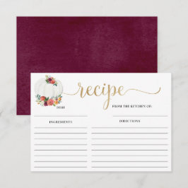 Tarjeta De Recepción Receta de la ducha de la novia con calabaza blanca