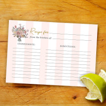 Receta de la ducha nupcial floral a rayas rosadas