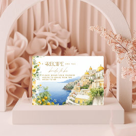 Tarjeta De Recepción Receta de la Italia mediterránea Positano Ducha de