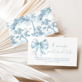 Tarjeta De Recepción Receta de la marea azul para la novia