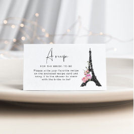 Tarjeta De Recepción Receta de la torre Eiffel para la novia
