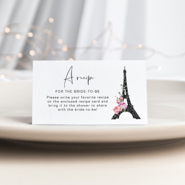 Tarjeta De Recepción Receta de la torre Eiffel para la novia (Subido por el creador)