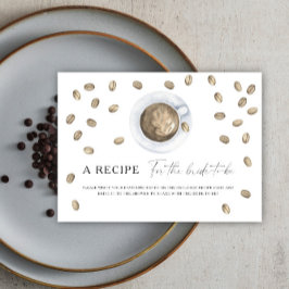 Tarjeta De Recepción Receta de lluvia de café para la futura novia
