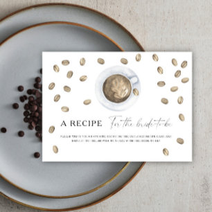 Tarjeta De Recepción Receta de lluvia de café para la futura novia