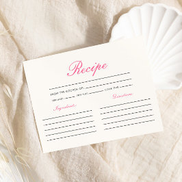 Tarjeta De Recepción Receta de mariposas: ducha de novias