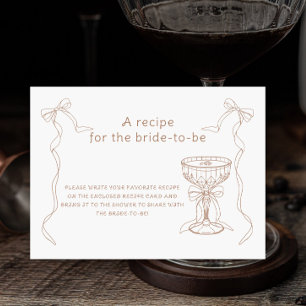 Tarjeta De Recepción Receta de Martini Espresso para Despedida de Solte