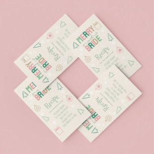 Tarjeta De Recepción Receta de Merry & Bride para la despedida de solte