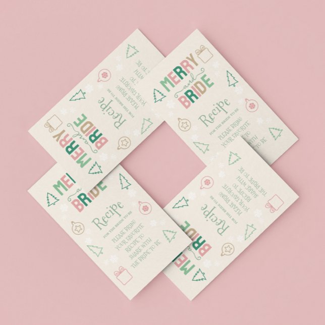 Tarjeta De Recepción Receta de Merry & Bride para la despedida de solte (Subido por el creador)
